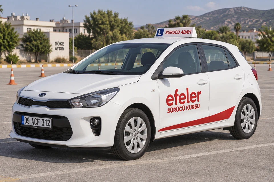 Efeler logolu Kia Rio 2015 — Beyaz
